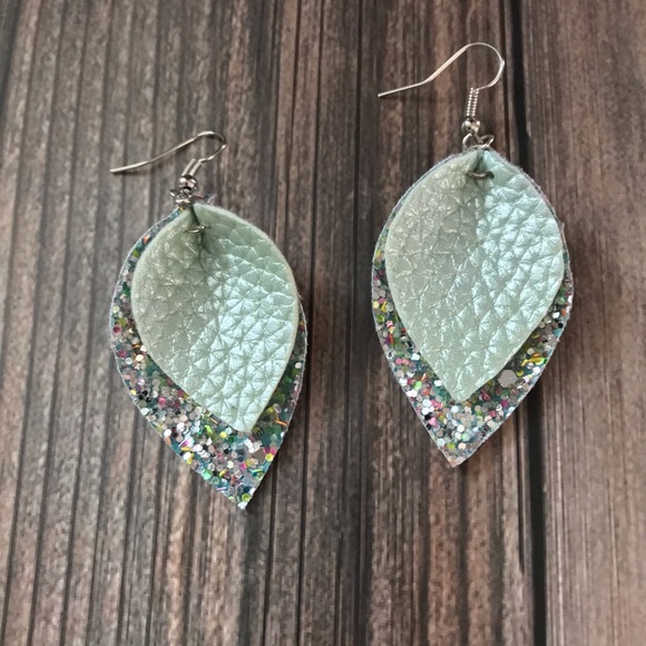 Faux Leather Earrings - Picture 2 of 2